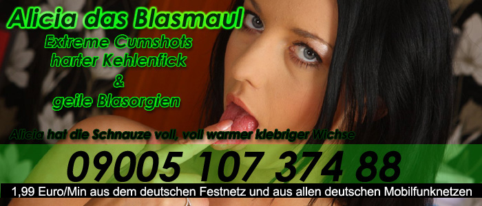 6 Blasmaul Alicia - Spritzige Telefonsex Cumshots